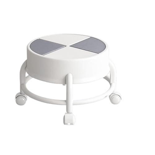 JTKSSCS Niedriger Rollhocker Mit Rollen Universal-Rollen-Kleiner Hocker, 360° drehbar, Kinder-Rollen, niedriger Hocker, niedriger Rollsitz, niedrige Höhe, Rollstuhl mit Rädern for Zimmer(Grey) von JTKSSCS