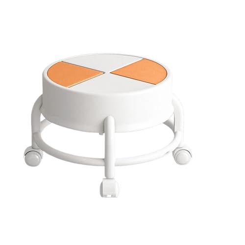 JTKSSCS Niedriger Rollhocker Mit Rollen Universal-Rollen-Kleiner Hocker, 360° drehbar, Kinder-Rollen, niedriger Hocker, niedriger Rollsitz, niedrige Höhe, Rollstuhl mit Rädern for Zimmer(Tachibana) von JTKSSCS