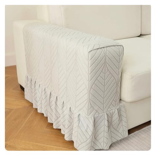 JTKSSCS Schonbezug Sofa 1PC Jacquard Armlehne Schonbezug Stretch Stuhl Abdeckungen Sessel Sofa, Möbel Protector(Light Grey) von JTKSSCS