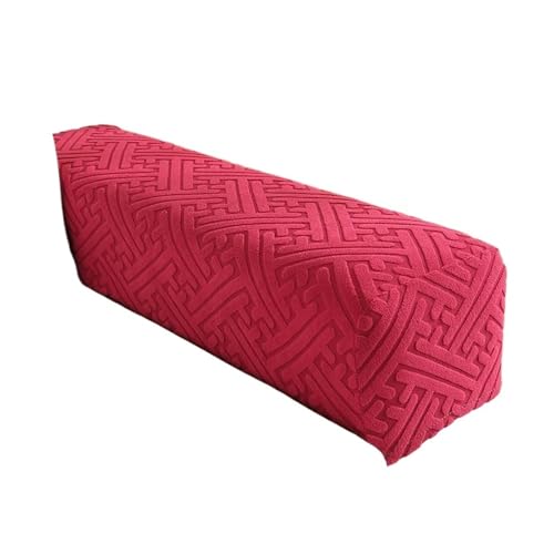 JTKSSCS Schonbezug Sofa 2 Stück 76 cm x 25 cm Jacquard dehnbar Stretch Fit Couch Armlehnenschutz Armlehnenbezüge for Sofa Stuhl Anti-Rutsch-Protektoren(Burgundy) von JTKSSCS