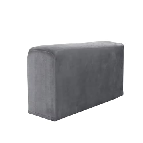 JTKSSCS Schonbezug Sofa 2 Stück Stretch Sofa Armlehnenbezüge Anti-Rutsch Liege Sessel Couch Arm Möbelschutz(Dark Grey) von JTKSSCS
