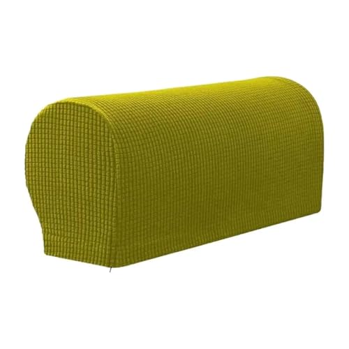 JTKSSCS Schonbezug Sofa 2 Stück einfarbige elastische Sofa-Armlehnenabdeckung, verdicken, bequem, staubdicht, Spandex-Stretch-Schutz(Green) von JTKSSCS