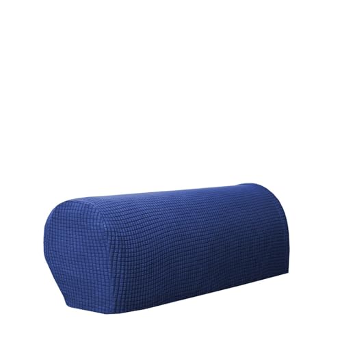 JTKSSCS Schonbezug Sofa 2 Teile/Satz Sofa Armlehne Abdeckungen Fleece Stretchy Stuhl Couch Arm Protector Stretch(Dark Blue) von JTKSSCS