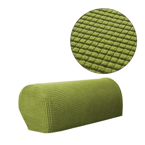 JTKSSCS Schonbezug Sofa 2 Teile/Satz Sofa Armlehne Abdeckungen Fleece Stretchy Stuhl Couch Arm Protector Stretch(Green) von JTKSSCS