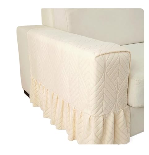 JTKSSCS Schonbezug Sofa 2 stücke 72 cm/28,35 Zoll Armlehne Schonbezug Stuhl Abdeckungen Sessel Sofa Couch Möbel Protector(Beige) von JTKSSCS