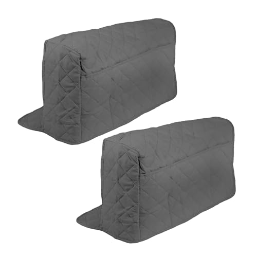 JTKSSCS Schonbezug Sofa 2Pcs wasserdichte Sofa Armlehne Abdeckung Multifunktions Arm Möbel Protector Mit Seite Tasche for Die Lagerung(Grey) von JTKSSCS