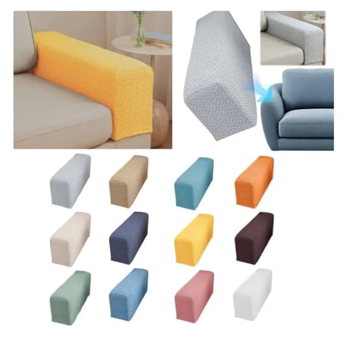 JTKSSCS Schonbezug Sofa M/L Sofa Armlehne Abdeckungen Fleece Stretchy Stuhl Couch Arm Protector Stretch(Ocean Blue,55x25x23cm) von JTKSSCS