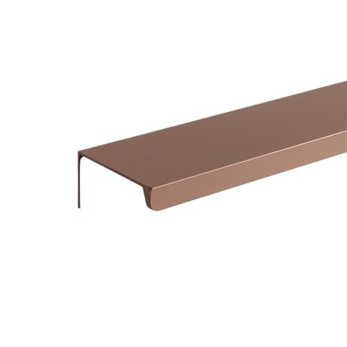JTKSSCS Schrankgriffe Farbe Möbelgriffe Aluminiumlegierung Versteckte Lange Schrankgriffe Schubladenknöpfe Türbeschläge(Right Angle-Brown,Length 1000mm) von JTKSSCS