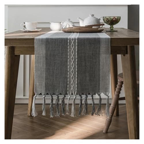 JTKSSCS Tischläufer Jacquard Geometrische Tisch Läufer Hochzeit Party Dekoration Esszimmer Hause Tisch Flagge Tuch(Color 02,33x183CM) von JTKSSCS
