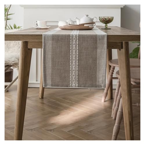JTKSSCS Tischläufer Jacquard Geometrische Tisch Läufer Hochzeit Party Dekoration Esszimmer Hause Tisch Flagge Tuch(Color 03,33x240CM) von JTKSSCS