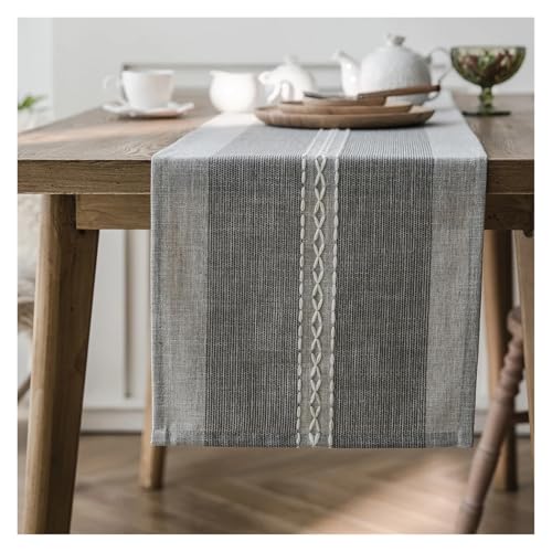 JTKSSCS Tischläufer Jacquard Geometrische Tisch Läufer Hochzeit Party Dekoration Esszimmer Hause Tisch Flagge Tuch(Color 04,33x275CM) von JTKSSCS