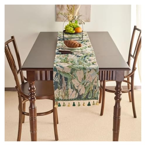 JTKSSCS Tischläufer Ländlichen Stil Tischläufer Ölgemälde Jacquard Tischdecke Läufer Schrank Lange Tisch Einstellung(Color 02,33x160cm) von JTKSSCS
