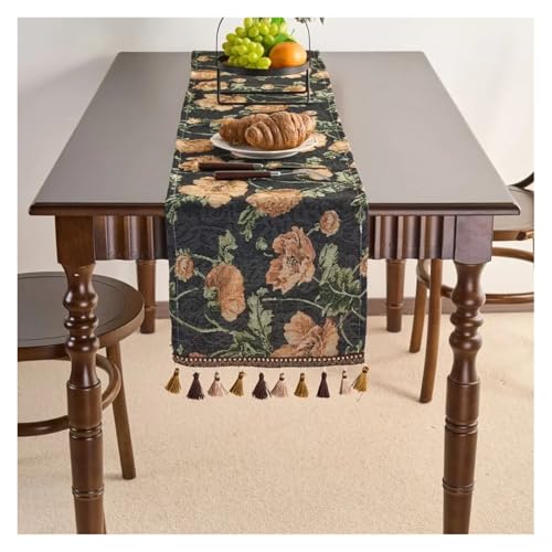 JTKSSCS Tischläufer Ländlichen Stil Tischläufer Ölgemälde Jacquard Tischdecke Läufer Schrank Lange Tisch Einstellung(Color 03,33x300cm) von JTKSSCS