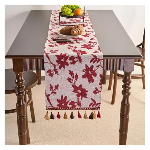 JTKSSCS Tischläufer Ländlichen Stil Tischläufer Ölgemälde Jacquard Tischdecke Läufer Schrank Lange Tisch Einstellung(Color 04,33x400cm) von JTKSSCS