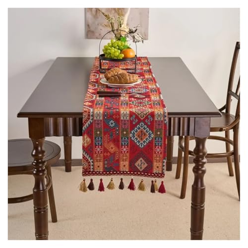 JTKSSCS Tischläufer Ländlichen Stil Tischläufer Ölgemälde Jacquard Tischdecke Läufer Schrank Lange Tisch Einstellung(Color 05,33x300cm) von JTKSSCS
