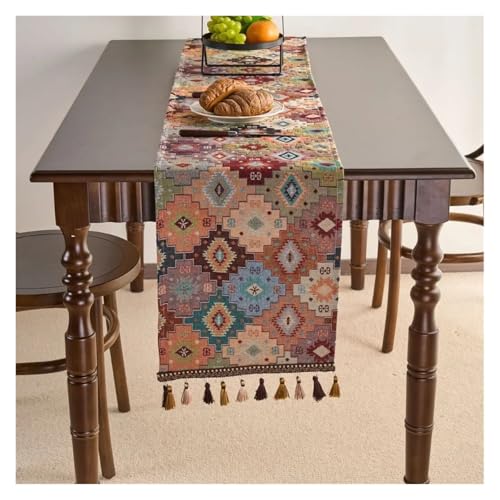 JTKSSCS Tischläufer Ländlichen Stil Tischläufer Ölgemälde Jacquard Tischdecke Läufer Schrank Lange Tisch Einstellung(Color 07,33x220cm) von JTKSSCS