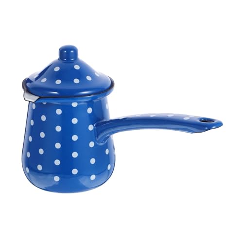 JTKSSCS TüRkische Kaffeekanne Retro Emaille Kaffeekanne Milchglas Verschleißfester wiederverwendbarer Multifunktions-Türkischer Wasserkocher Kaffeebehälter von JTKSSCS