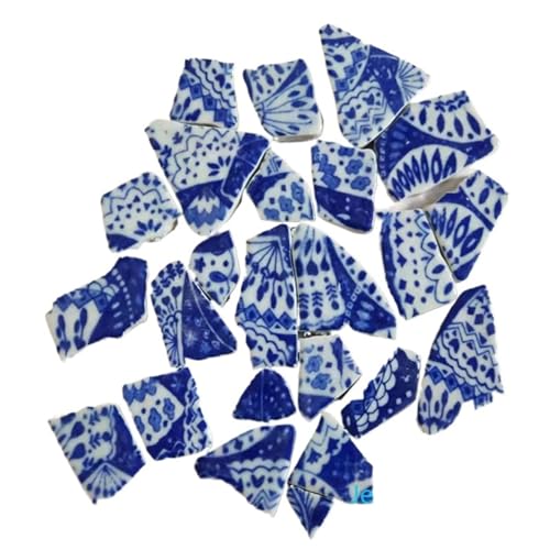 Mosaiksteine 100 g Keramik-Mosaikfliesen, mehrfarbiges Mosaikstück, DIY-Mosaikherstellungssteine ​​für Handwerk, Hobby, Kunst, Heimwanddekoration(23) von JTKSSCS