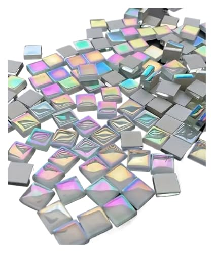 Mosaiksteine 100 stücke Bunte Metallic Glanz Mosaik DIY Material Partikel Hand Malerei Geeignet(100PCS White) von JTKSSCS