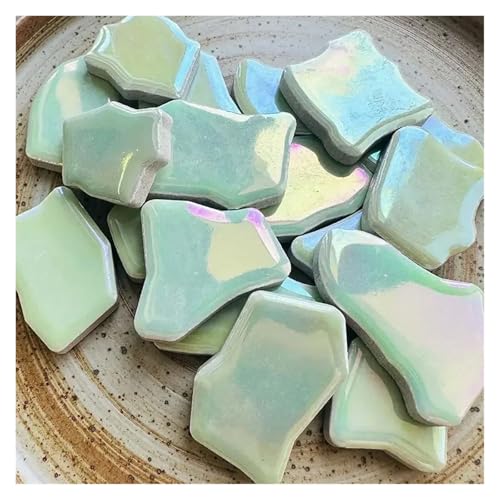 Mosaiksteine 100g Porzellan DIY Unregelmäßige Phantom Farbe Mosaik Fliesen Handwerk Keramik Herstellung Materialien(Color2) von JTKSSCS