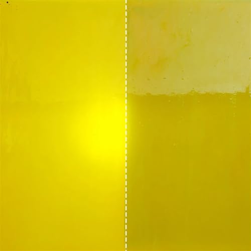 Mosaiksteine 10x10cm Bunte quadratische Glimmer-Mosaikfliesen Glasmosaik Transparent gebeiztes Mosaikstück DIY Bastelmaterialien Herstellung Dekoration(Bright Yellow) von JTKSSCS