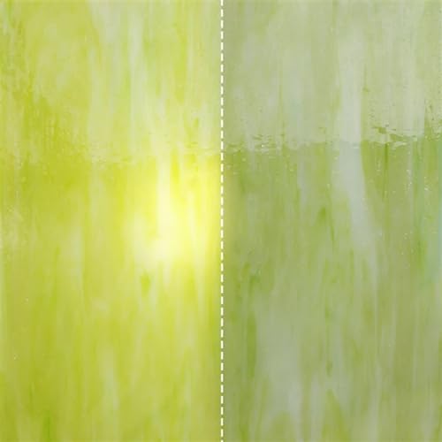 Mosaiksteine 10x10cm Bunte quadratische Glimmer-Mosaikfliesen Glasmosaik Transparent gebeiztes Mosaikstück DIY Bastelmaterialien Herstellung Dekoration(Light Green) von JTKSSCS