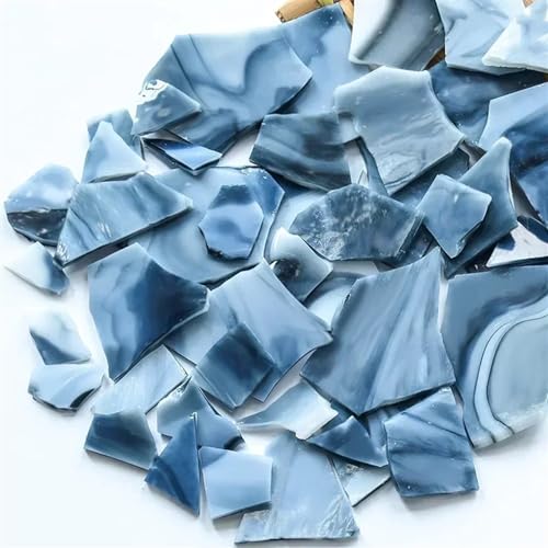 Mosaiksteine 3,5 Unzen/100 g Polygon-Mica-Mosaikfliesen for Selbermachen, Basteln, farbige Fragmente, Glasfliesen, Mosaikherstellungsmaterialien, unregelmäßig geformte Stücke(Ink) von JTKSSCS