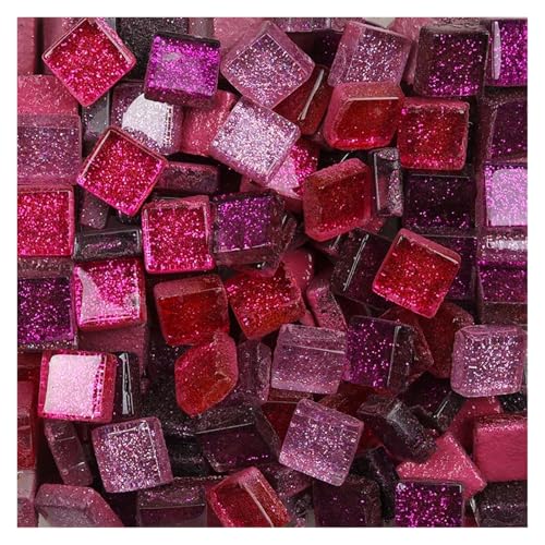 Mosaiksteine 50PCS Diy Mix Farbe Glitter Glas Mosaik Steine Mosaik Fliesen Glas Kiesel Handwerk Material Puzzle(Color11) von JTKSSCS