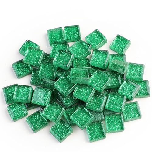 Mosaiksteine 50PCS Quadratische Bunte Glitter Pulver Kristall Glas Mosaik Steine ​​DIY Handgemachte Kreative Dekoration Zubehör(11) von JTKSSCS