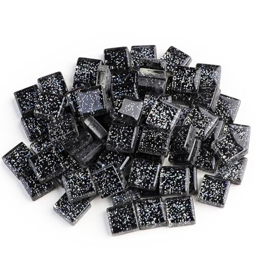 Mosaiksteine 50PCS Quadratische Bunte Glitter Pulver Kristall Glas Mosaik Steine ​​DIY Handgemachte Kreative Dekoration Zubehör(16) von JTKSSCS