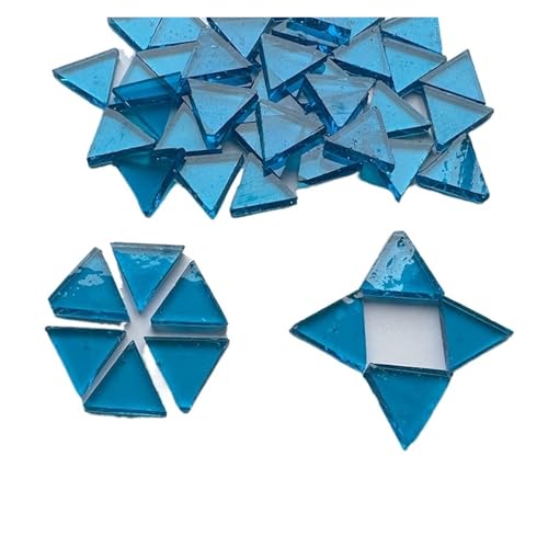 Mosaiksteine 50g Dreieck Translucent Glimmer Mosaik Fliesen Bunte Glas DIY Herstellung for Handwerk Kunst(Color2) von JTKSSCS