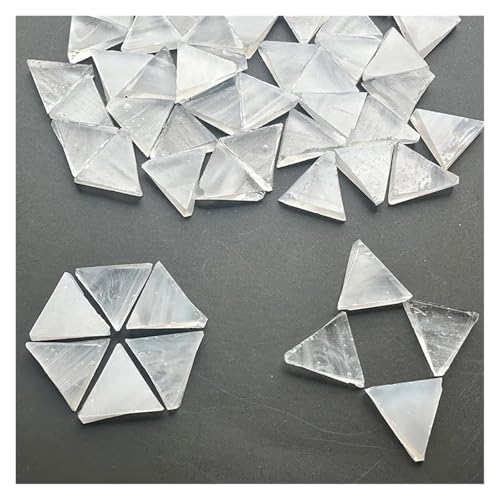 Mosaiksteine 50g Dreieck Translucent Glimmer Mosaik Fliesen Bunte Glas DIY Herstellung for Handwerk Kunst(Color4) von JTKSSCS