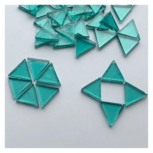 Mosaiksteine 50g Dreieck Translucent Glimmer Mosaik Fliesen Bunte Glas DIY Herstellung for Handwerk Kunst(Type 8) von JTKSSCS