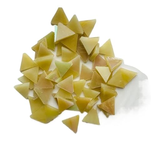 Mosaiksteine 50g Dreieck Translucent Glimmer Mosaik Fliesen Bunte Glas Fliesen DIY Herstellung for Handwerk Kunst(Green) von JTKSSCS