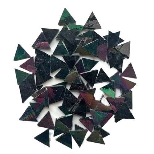 Mosaiksteine 50g Dreieck Translucent Glimmer Mosaik Fliesen Bunte Glas Fliesen DIY Herstellung for Handwerk Kunst(Multi-colored) von JTKSSCS