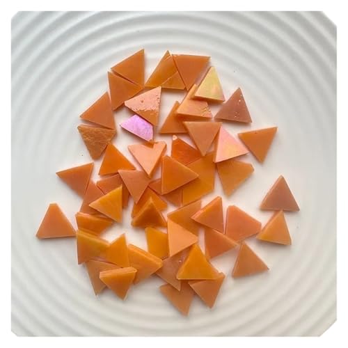 Mosaiksteine 50g Dreieck Translucent Glimmer Mosaik Fliesen Bunte Glas Fliesen DIY Herstellung for Handwerk Kunst(Red) von JTKSSCS
