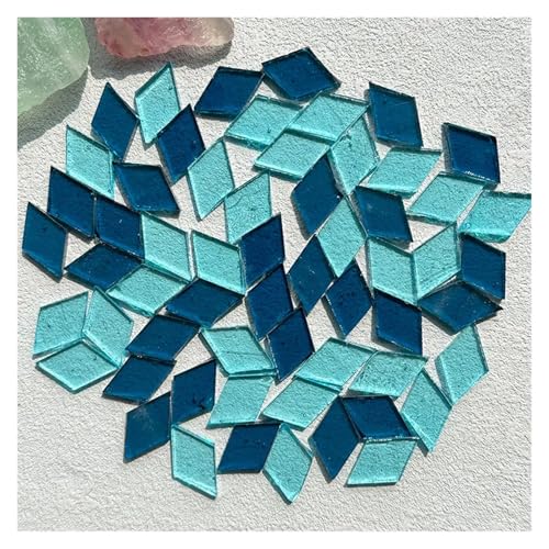 Mosaiksteine 50g Klarglas Mosaik Fliesen Multi Farbe Mosaik Stück DIY Herstellung Steine for Handwerk Hobby Kunst Hause Wand(Color2) von JTKSSCS