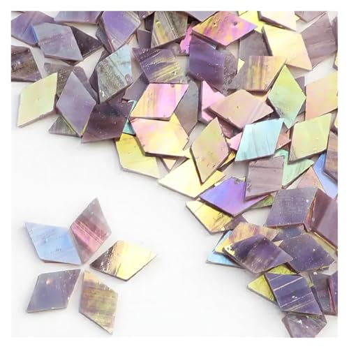 Mosaiksteine 50g Klarglas Mosaik Fliesen Multi Farbe Stück DIY Herstellung Steine for Handwerk Hobby Kunst Hause Wand(Color4) von JTKSSCS
