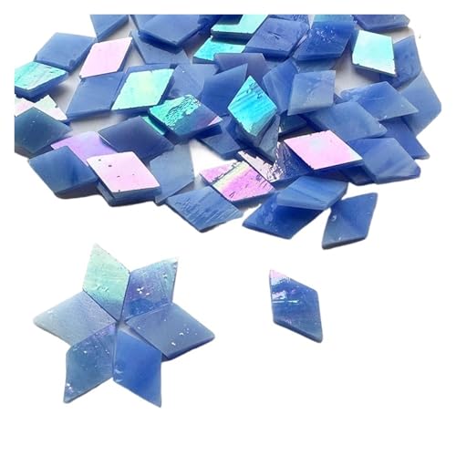 Mosaiksteine 50g Klarglas Mosaik Fliesen Multi Farbe Stück Herstellung for DIY Handwerk Dekoration Kunst Hause(Color 6) von JTKSSCS