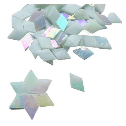 Mosaiksteine 50g Klarglas Mosaik Fliesen Multi Farbe Stück Herstellung for DIY Handwerk Dekoration Kunst Hause(Color3) von JTKSSCS