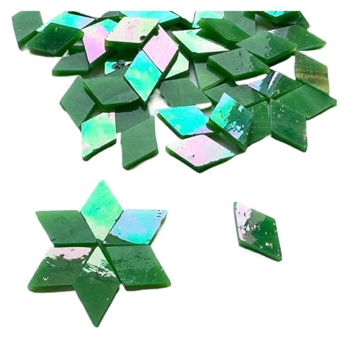 Mosaiksteine 50g Klarglas Mosaik Fliesen Multi Farbe Stück Herstellung for DIY Handwerk Dekoration Kunst Hause(Color4) von JTKSSCS