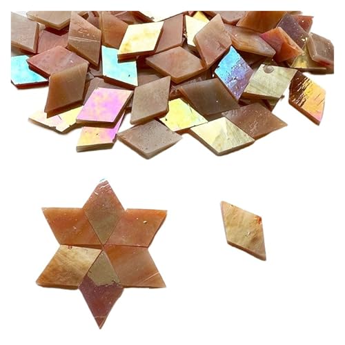 Mosaiksteine 50g Klarglas Mosaik Fliesen Multi Farbe Stück Herstellung for DIY Handwerk Dekoration Kunst Hause(Type 7) von JTKSSCS
