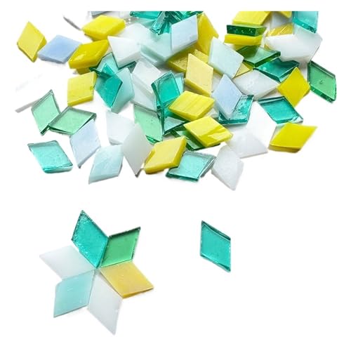 Mosaiksteine 50g Klarglas Mosaik Fliesen Multi Farbe Stück Herstellung for DIY Handwerk Dekoration Kunst Hause(Type 9) von JTKSSCS