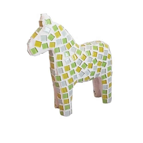 Mosaiksteine Mosaik-Keramikkunst-Materialpaket, kreative Pony-Modellierung, Kunsthandwerk, Fliesen, Raumdekoration(1cm Mosaic pony E) von JTKSSCS