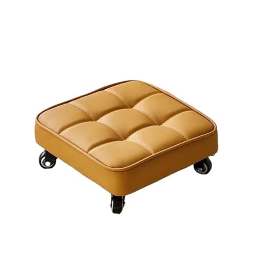 Niedriger Rollhocker Mit Rollen Drehbarer Hocker for den Haushalt, Riemenscheibe, niedriger Hocker mit Universalrad, multifunktionale Bank for das Wohnzimmer, drehbarer niedriger Hocker for das Schlaf von JTKSSCS