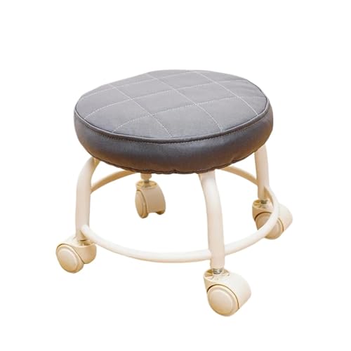 Niedriger Rollhocker Mit Rollen Multifunktionaler Flaschenzug-Hochleistungssitz, 360-Grad-Drehung, wasserdichter Hocker mit Rädern und geringer Praktikabilität, Fitness-Lazy-Bench-Hocker(Dark Gray) von JTKSSCS