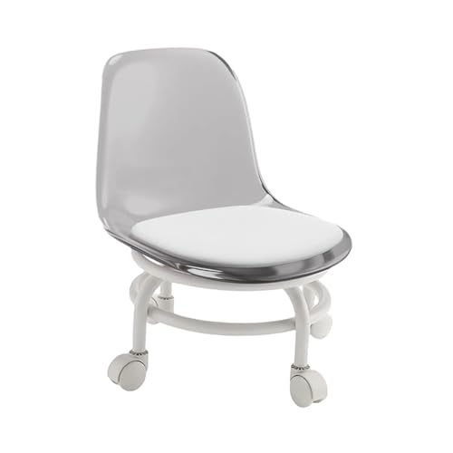 Niedriger Rollhocker Mit Rollen Niedriger Rollhocker Mit Rückenlehne, Flaschenzughocker, Pedikürehocker Mit Rollen, Niedriger Rollsitz For Reinigen Von Liegestützen, Fürs Büro, For Den Sport(Gray) von JTKSSCS