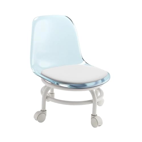 Niedriger Rollhocker Mit Rollen Niedriger Rollhocker Mit Rückenlehne, Flaschenzughocker, Pedikürehocker Mit Rollen, Niedriger Rollsitz For Reinigen Von Liegestützen, Fürs Büro, For Den Sport(Blue) von JTKSSCS