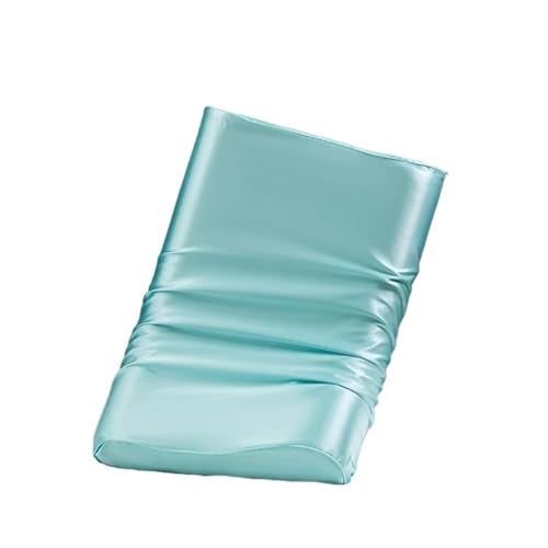 Seidenkissenbezug Kissenbezug aus Satin-Seide for Memory-Schaum und Latex-Kissen, Fester, Schutz for Haare Haut, dekorativer Bezug, 30 x 50 cm/40 60 cm(Water Blue,1PCx40x60cm) von JTKSSCS