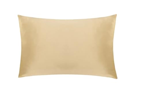 Seidenkissenbezug Seidenkissenbezug Mit Verstecktem Reißverschluss, Natur, Hochwertig, Beidseitiger for Schlaf Und Hautpflege(Champagne,51x91 cm) von JTKSSCS